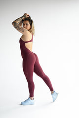 OVERAL SCRUNCH ZIP ELIME BORDO