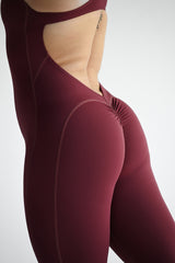 OVERAL SCRUNCH ZIP ELIME BORDO