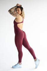 OVERAL SCRUNCH ZIP ELIME BORDO