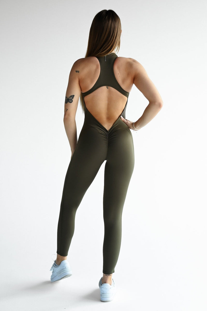 OVERAL SCRUNCH ZIP ELIME KHAKI