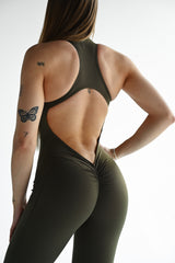 OVERAL SCRUNCH ZIP ELIME KHAKI