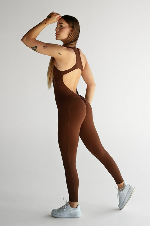 OVERAL SCRUNCH ZIP ELIME BROWN