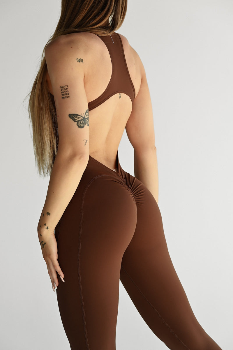 OVERAL SCRUNCH ZIP ELIME BROWN