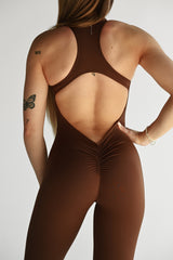 OVERAL SCRUNCH ZIP ELIME BROWN
