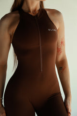 OVERAL SCRUNCH ZIP ELIME BROWN