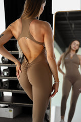 OVERAL SCRUNCH ZIP ELIME BEIGE