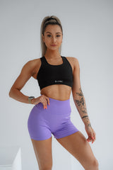ŠORTKY ELIME SCRUNCH PUSH-UP SEAMLESS FIALOVÉ