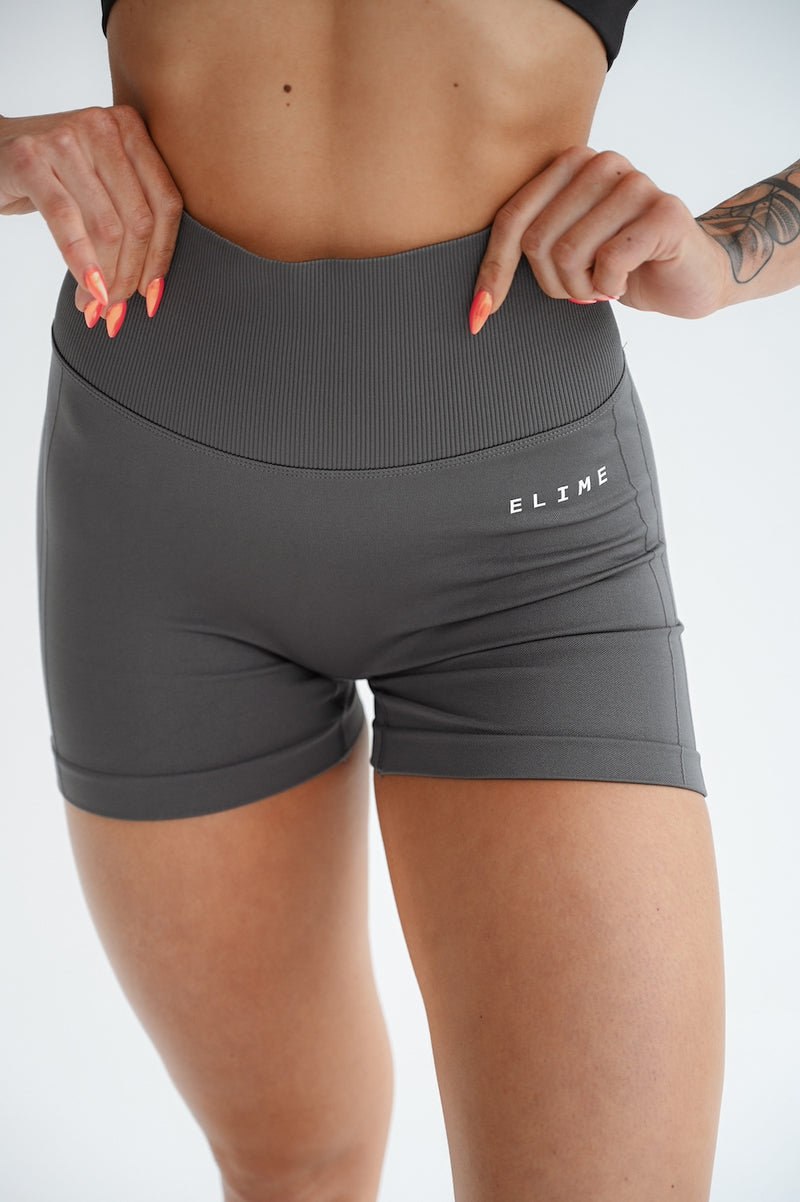 ŠORTKY ELIME SCRUNCH PUSH-UP SEAMLESS TMAVOSIVÉ