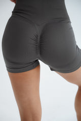 ŠORTKY ELIME SCRUNCH PUSH-UP SEAMLESS TMAVOSIVÉ