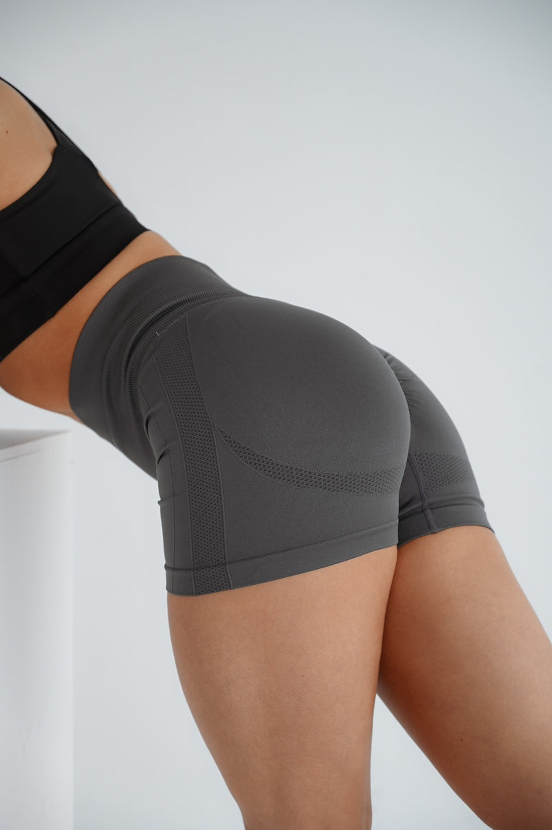 ŠORTKY ELIME SCRUNCH PUSH-UP SEAMLESS TMAVOSIVÉ