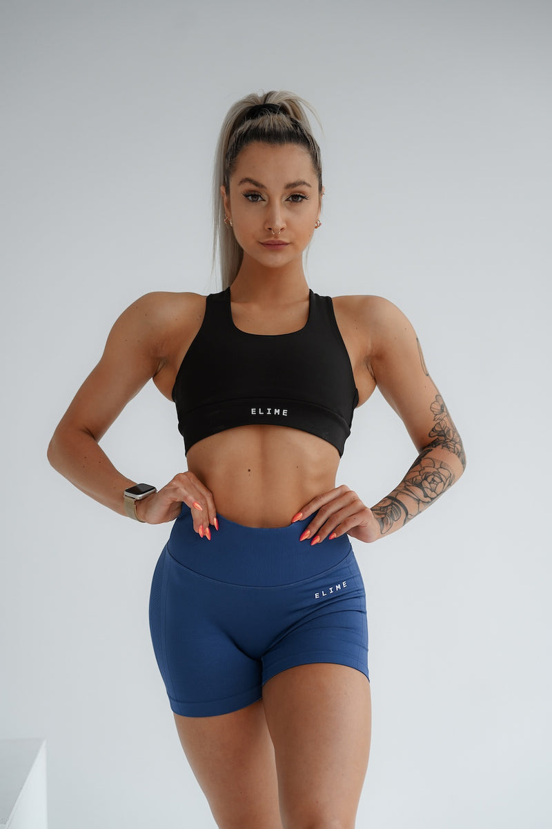 ŠORTKY ELIME SCRUNCH PUSH-UP SEAMLESS NAVY MODRÁ