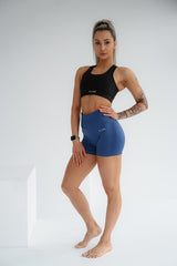 ŠORTKY ELIME SCRUNCH PUSH-UP SEAMLESS NAVY MODRÁ
