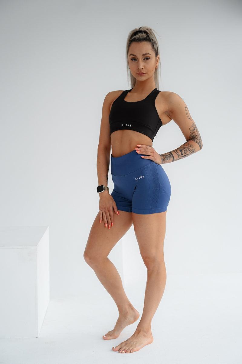 ŠORTKY ELIME SCRUNCH PUSH-UP SEAMLESS NAVY MODRÁ