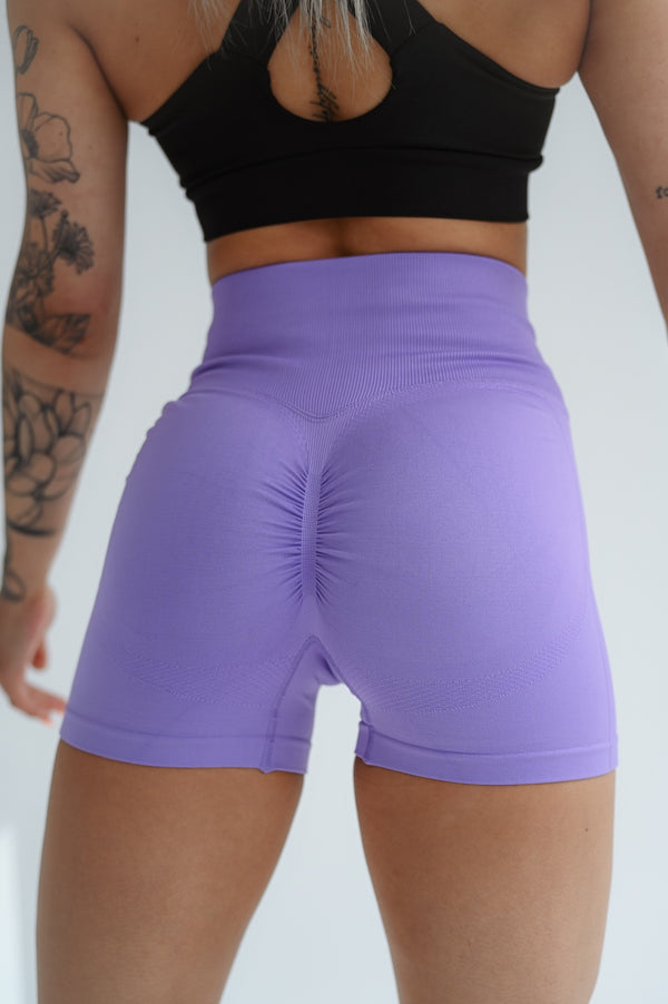 ŠORTKY ELIME SCRUNCH PUSH-UP SEAMLESS FIALOVÉ