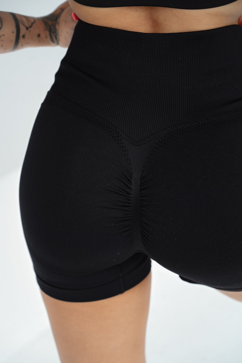 ŠORTKY ELIME SCRUNCH PUSH-UP SEAMLESS ČIERNE