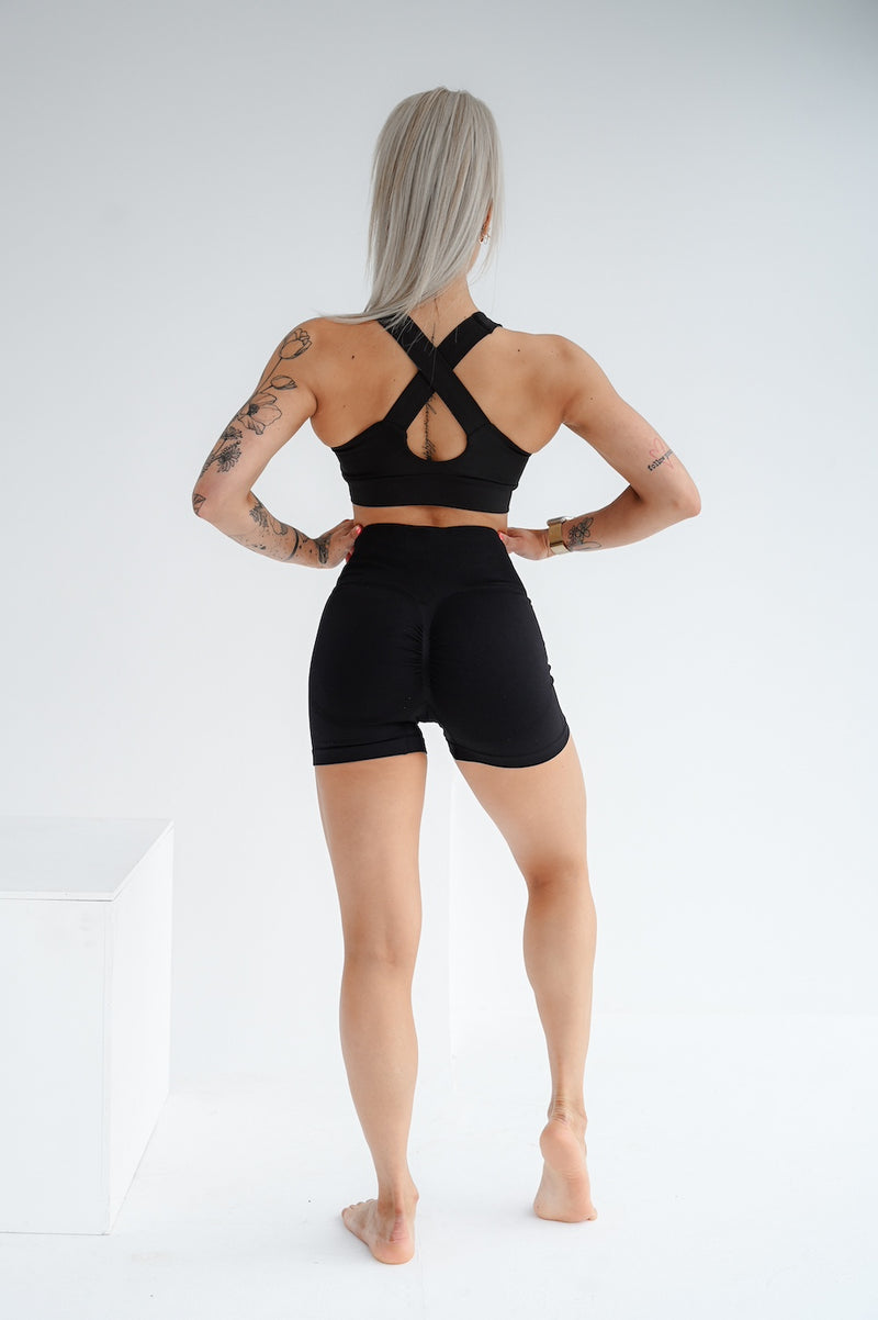 ŠORTKY ELIME SCRUNCH PUSH-UP SEAMLESS ČIERNE